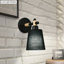 Modern nordic wood wall lamp with horn shade – bedroom sconce