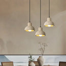 Modern off white cave stone led pendant light dining room