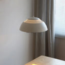 Modern off white layered glass ball pendant light for dining room