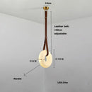 Modern opal glass ring marble chandelier living room pendant light
