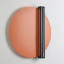 Modern orange and black circular wall lamp for bedroom