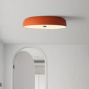 Modern orange and white bowl ceiling lamp for living room