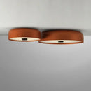 Modern orange and white bowl ceiling lamp for living room