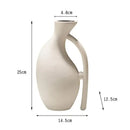 Modern orange geometric ceramic vase living room sculptural decor