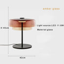 Modern orange glass table lamp bedroom minimalist light