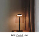 Modern orange glass table lamp bedroom minimalist light
