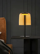 Modern orange glass table lamp bedroom minimalist light