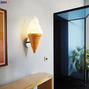 Modern orange ice cream led wall sconce kids bedroom light