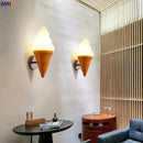 Modern orange ice cream led wall sconce kids bedroom light