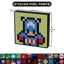 Modern orange led pixel display screen gaming room decor
