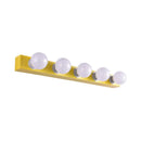 Modern orange & white 3 bulb vanity light fixture for bedroom