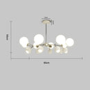 Modern orange & white glass pendant lamp – living room chandelier