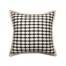 Modern orange & white jacquard crochet pillow covers living room