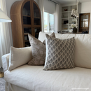 Niva Floral Block Printed Pillow Cover | Sage Green