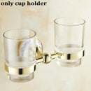Modern ornate gold and white porcelain bath hardware set bathroom