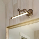 Modern ornate gold floral wall mount bathroom lamp