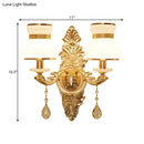 DecorBites™ Modern Frosted Glass Bell Shade Wall Sconce with Gold Carved Backplate