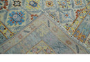 Silver and Mustard Traditional Hand Knotted Custom Made Wool Area Rug