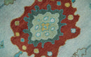 Modern Oushak 9x12 Hand Knotted Persian Blue, Red and Gold Colorful Wool Area Rug | TRDCP835912