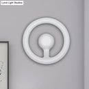 Modern oval black & white led mirror bedroom wall light 110v-120v