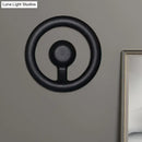 Modern oval black & white led mirror bedroom wall light 110v-120v
