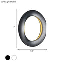 Modern oval black & white led mirror bedroom wall light 110v-120v