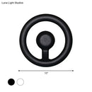 Modern oval black & white led mirror bedroom wall light 110v-120v