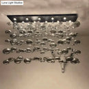 Modern oval bubble ball silver chandelier dining room light fixture