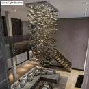 Modern oval bubble ball silver chandelier dining room light fixture