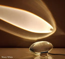 Modern oval crystal led table lamp for bedroom ambient lighting