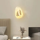Modern oval crystal wall lamp for bedroom with abstract filament