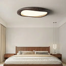 Modern oval decorbites led wood chandelier for living room lighting