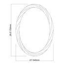 Modern Oval Framed Accent Wall Mirror