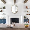Modern Oval Framed Accent Wall Mirror