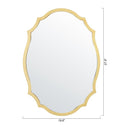 Modern Oval Golden Framed Accent Wall Mirror