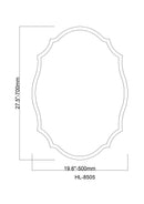Modern Oval Golden Framed Accent Wall Mirror