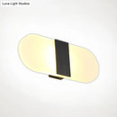 Modern oval rectangular convex led wall sconce bedroom light