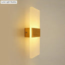Modern oval rectangular convex led wall sconce bedroom light