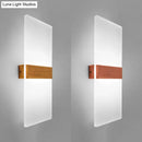 Modern oval rectangular convex led wall sconce bedroom light