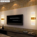 Modern oval rectangular convex led wall sconce bedroom light