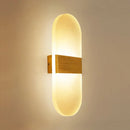 Modern oval rectangular convex led wall sconce bedroom light