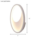 Modern oval white & black led wall lamp bedroom 110v-120v