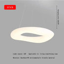 Modern oval white cozy cotton ceiling chandelier for bedroom