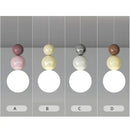 Modern pastel cream nordic led pendant light bedroom glass lamp