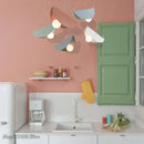 Modern pastel geometric iron pendant light for dining room