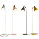 Modern pastel iron macaron floor lamp for living room wood accents