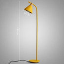 Modern pastel iron macaron floor lamp for living room wood accents