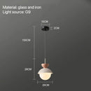 Modern pastel matte ceramic glass ball pendant lamp kitchen light