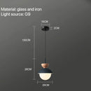 Modern pastel matte ceramic glass ball pendant lamp kitchen light