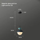 Modern pastel matte ceramic glass ball pendant lamp kitchen light